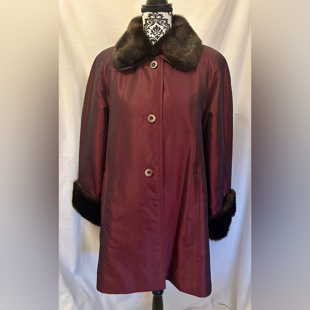 Raincoat with Fur Trim by Mondrian